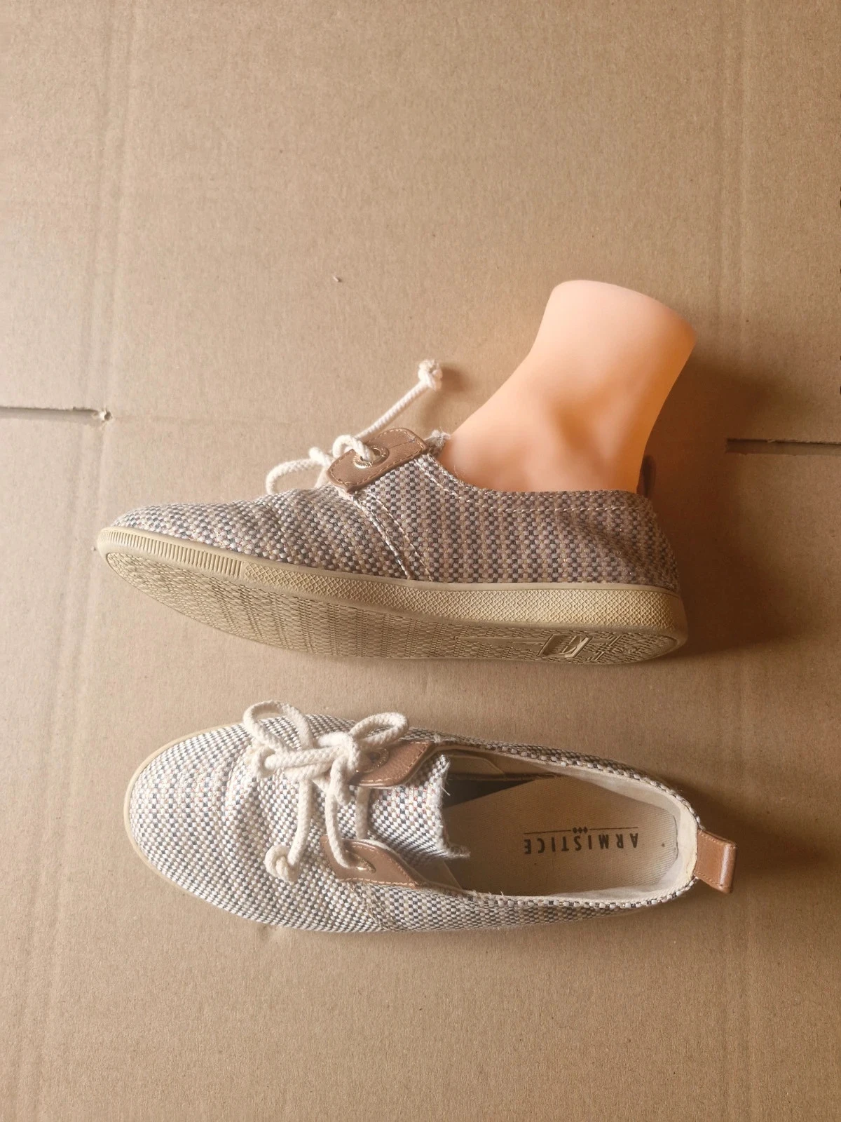 Armistice Stone One – Sapatos de lona bege iridescente – Tamanho 36 – photo 6